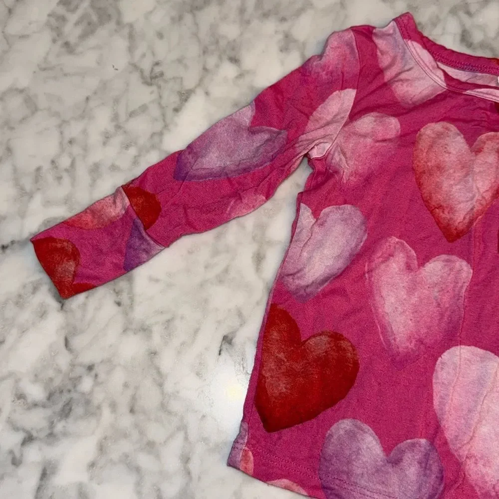 POSH PEANUT POSH VALENTINE CLASSIC PJ SET 12/18M